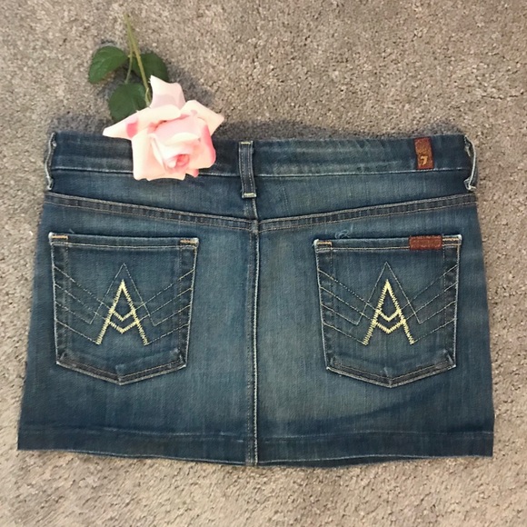 7 For All Mankind | Denim Mini Skirt - Picture 4 of 4